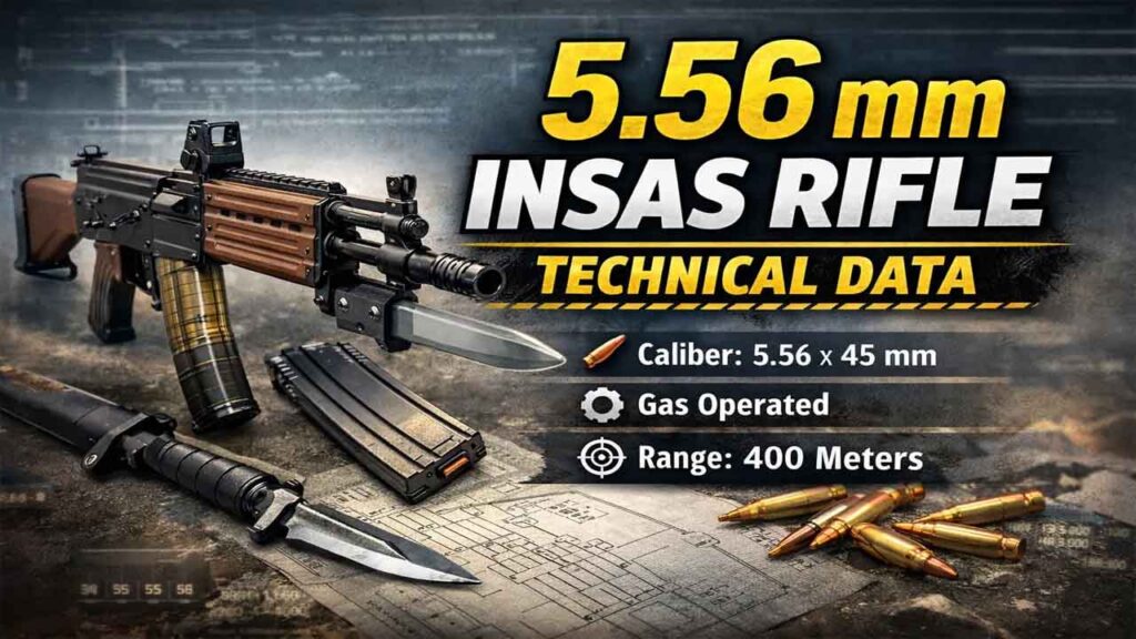 Technical data of 5.56mm INSAS Rifle