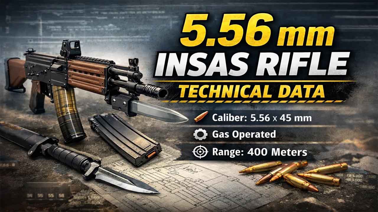 5.56mm Insas rifle ki tecnical data